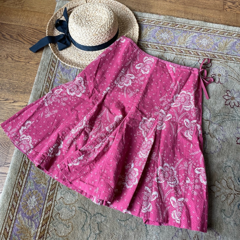 J. Crew pink vintage style cottagecore skirt